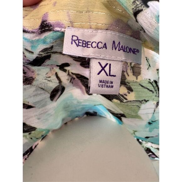 Rebecca Malone women’s XL blue floral flowy lightweight breezy - Picture 5 of 5
